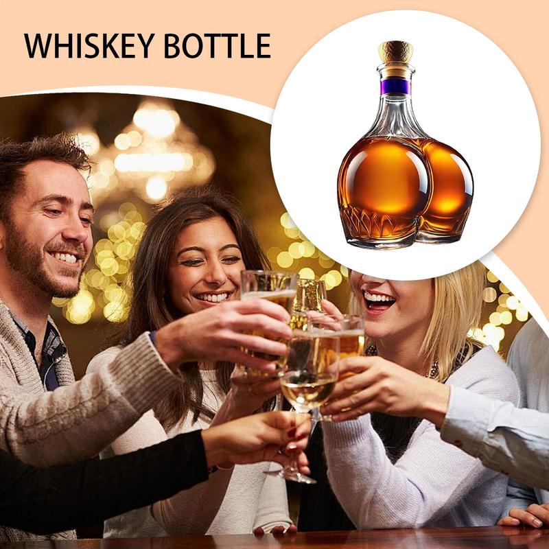 Creative Whiskey Bottle Decanter Realistic Novelty Glass Jug Liquor Bottle Whiskey Wine Brandy Scotchs Bourbon Vodka Decanter
