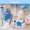 Adorable Summer Gnome Decoration Featuring Ocean Shell Hat And Surfboard Prop
