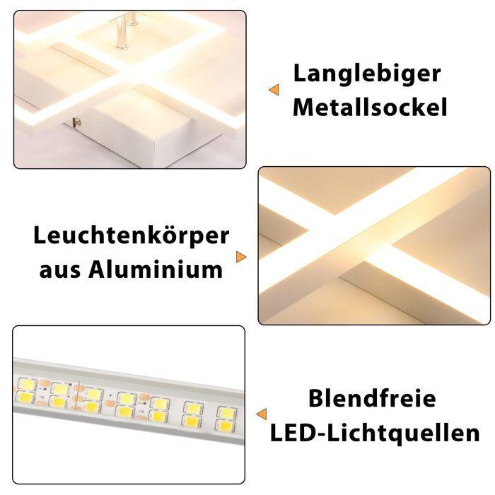 Plafonnier LED - NETTLIFE - 36W - Intensité variable - Télécommande - 40 cm blanc
