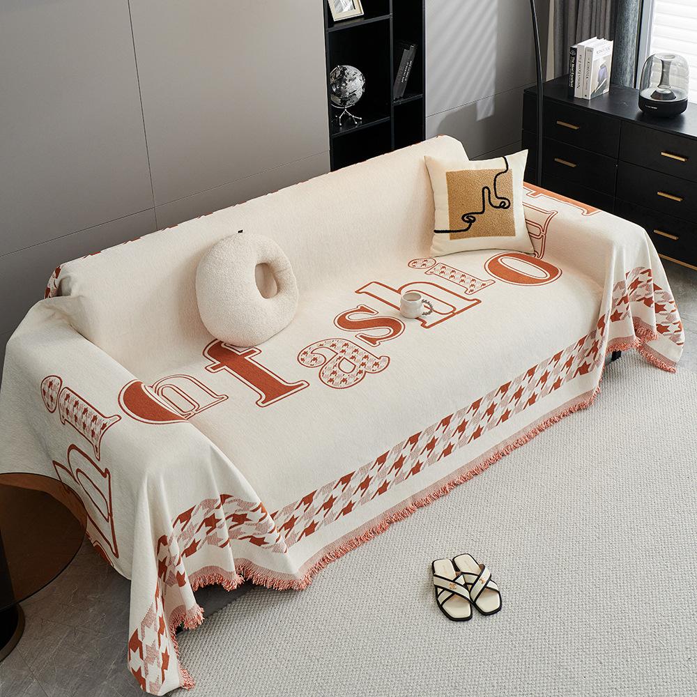 

Chenille Sofa Cover Towel Four Seasons Universal Soft High Sense Cushion Cover Simple Home Decor 180*130CM