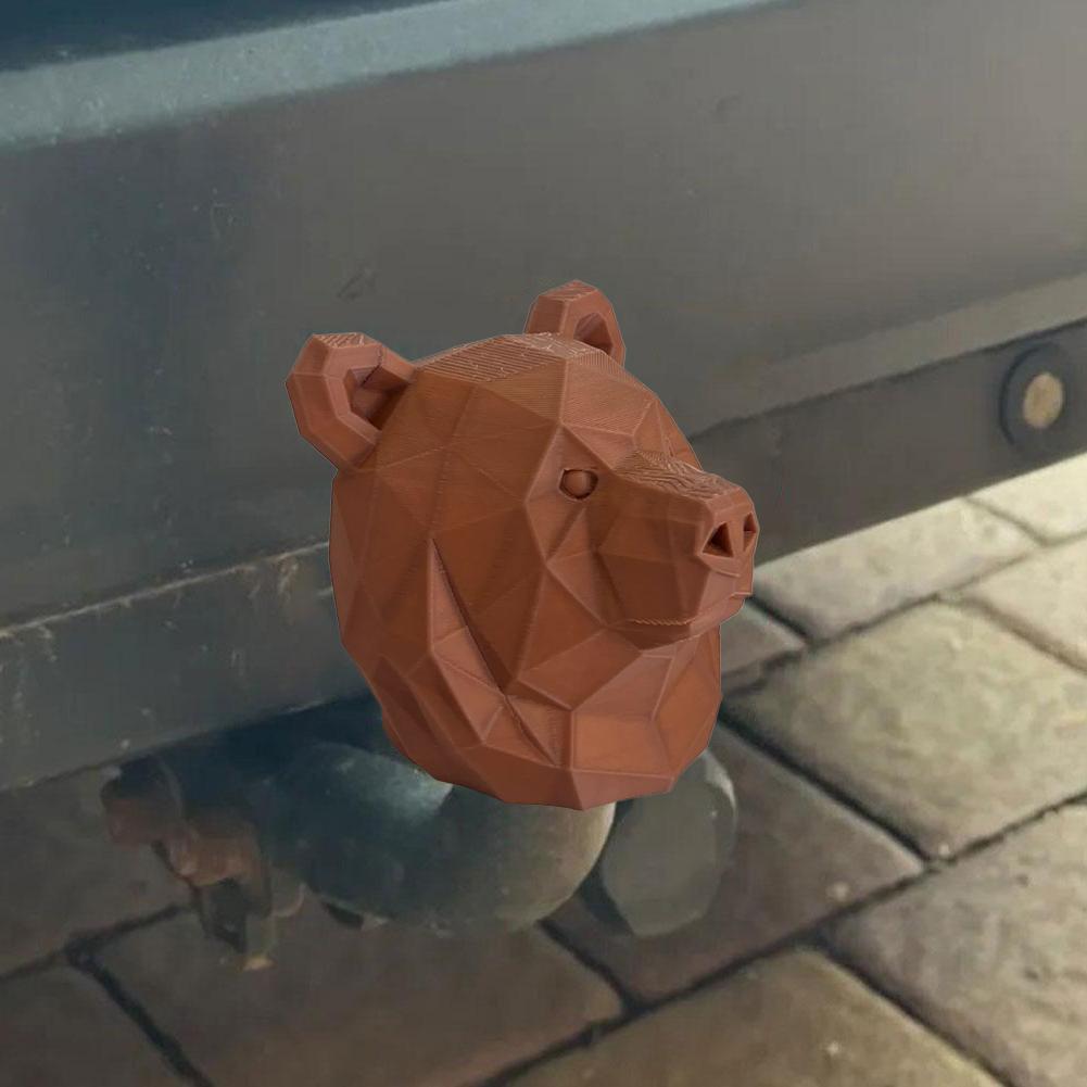 Bear Head Trailer Hitch Cover Tube Plug Insert Cartoon Car Accessories For Truck SUV RV ATV Boat Towing R8K8
