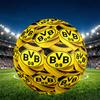 Borussia Dortmund Print Maat 5 Voetbal, PU Slijtvast Voetbal voor Wedstrijdtraining en Dagelijkse Oefening, Verjaardagscadeau voor Voetbalfans