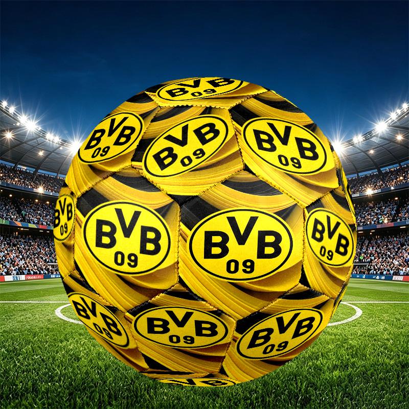 Borussia Dortmund Print Maat 5 Voetbal, PU Slijtvast Voetbal voor Wedstrijdtraining en Dagelijkse Oefening, Verjaardagscadeau voor Voetbalfans