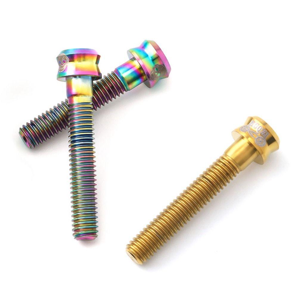 Titanium Zinc Zinc Alloy Bicycle Stem Top Cap Screw M6x30/35mm Bicycle Headset Cover Screws Road Bikes