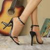 Fashion Fashion Ankle Buckle High Heels Women Summer Shoes Sexy Stiletto Heel Gladiator Black Sandals for Women Pointed Toe Pumps Sandal