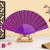 Glitter Powder Folding Fan Hand Held Fan with Plastic Ribs Portable Summer Fan Decoration Dance Performance Props Party Accessories