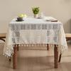 American Retro Pastoral Hollow Crochet Tablecloth Rectangular Round Dining Table Coffee Table Tablecloth Cabinet Cover Towel Household