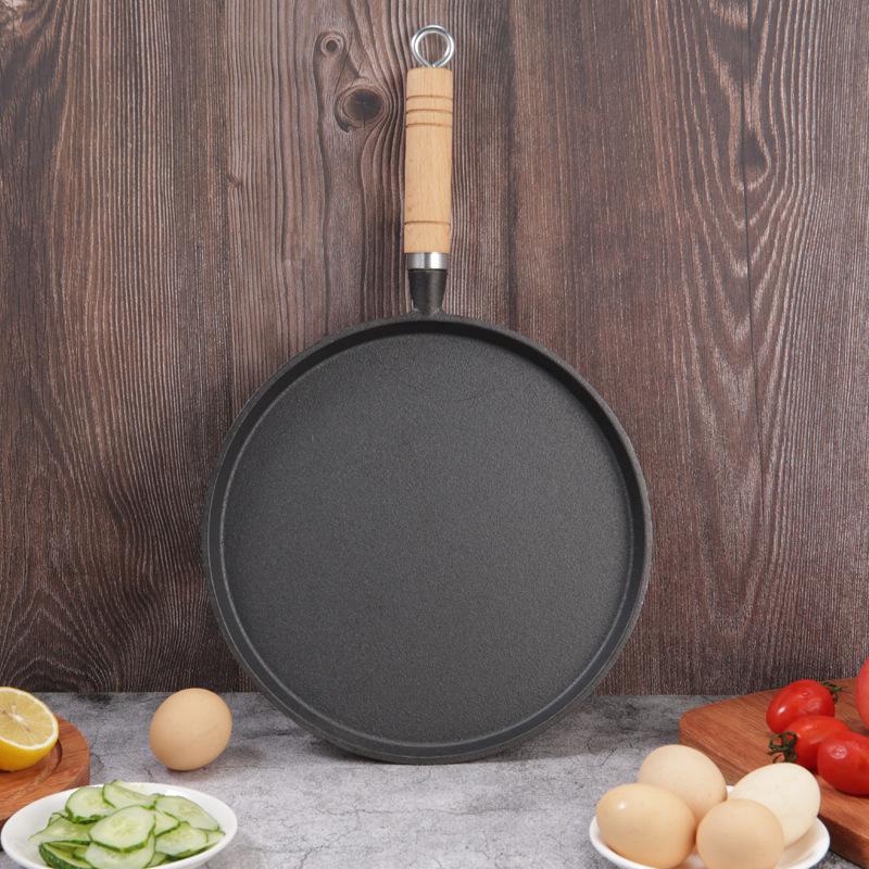 20/23/26cm Gusseisen Bratpfanne Unbeschichtet Antihaft Gebratener Pfannkuchen Eiertopf Gas Induktionsherd Küchenkochgeschirr Outdoor Grillplatte