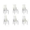 Day and Night - Day and Night Dining Chairs 6 Pcs White Synthetic Leather