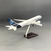 1/100 Scale 38CM A220-300 Prototype Airlines Airplane Model Resin Aircraft with LED Light(Touch or Sound Control)