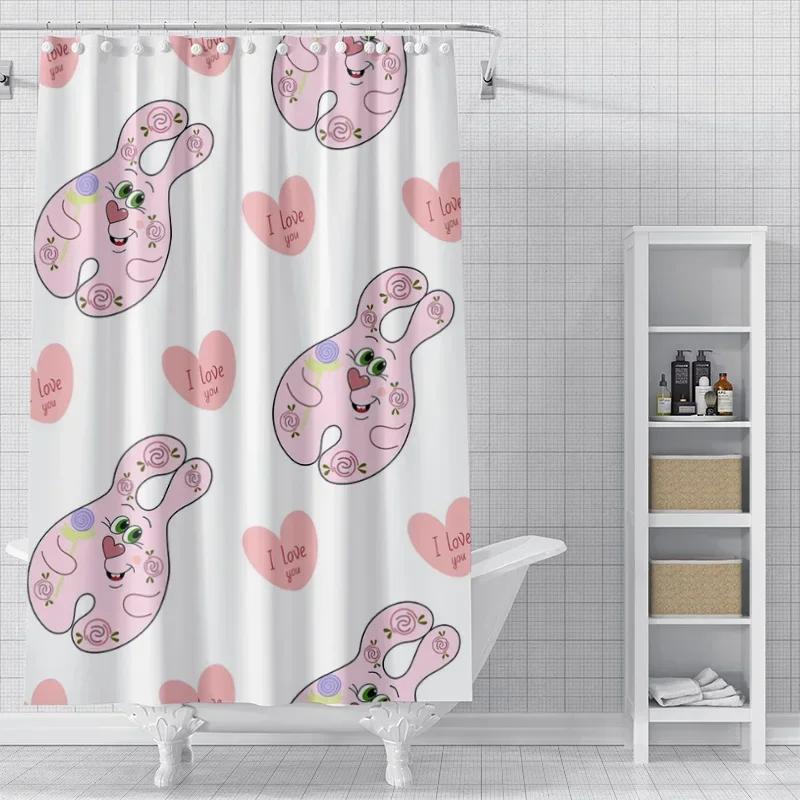 Home decoration shower curtains for bathroom waterproof curtain fabric Modern Nordic style Living Roomcute animal cartoon dogs