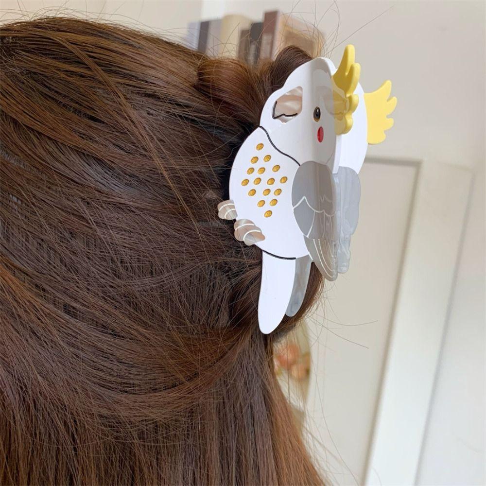 Parrot Animal Hair Clip Cartoon Bird Shark Clip Cute Acetate Hair Claw  Gift