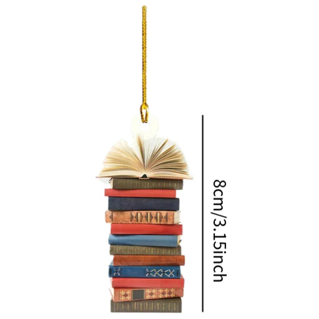 Book Christmas Tree Decoration Party Favors Home Decoration Stack of Books Pendant for Yard Festivals Wall Shelves Holiday
