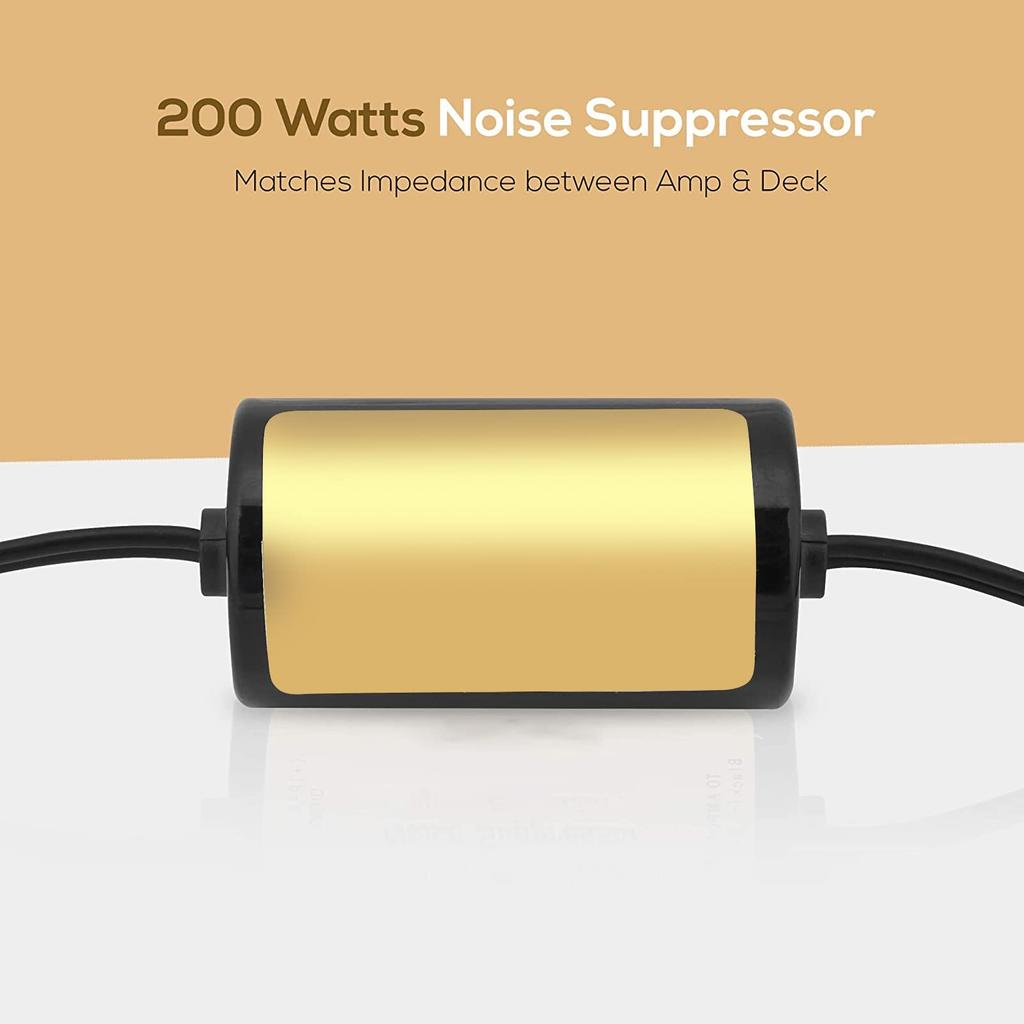 Audio Noise Filter Ground Loop Isolator Noise Filter for Car Stereo System 15A Alternator Noise Reduction