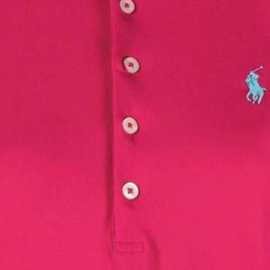 Polo Ralph Lauren SS23 Einfarbig Einreihig Gerader Schnitt Lässig Kurzarm Poloshirt Damen Oberteile Magenta 211870245-034