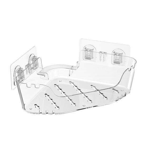 Wall Mounted Spice Rack Anti-Rust Waterproof Self Draining Soap Holder Bathroom Organizer Self Adhesive Kitchen Storage Rack