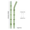 5/10Pcs Reusable Glass Straw with Brush Green Bamboo-shaped Straws Set Suitable for Milkshakes Juices Coffee Bar Accessories