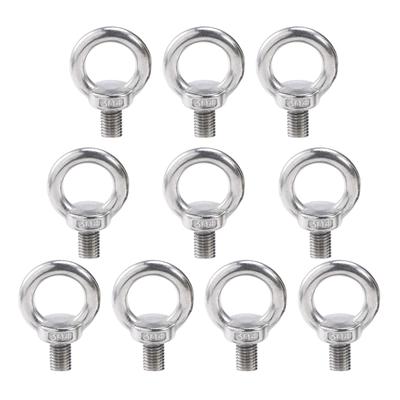 M6 Eye Bolts of Stainless Steel Eye Bolts with M6 Female Threads for and Auxiliary Earthquake and Woodworking (12mm/Set 10) Hanging, Fixing,