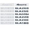 Car Tail Trunk Letters Logo Emblem Badge Sticker For Mercedes Benz GLA Class 4MATIC X156 H247 45 GLA250 GLA200 GLA220d GLA250e