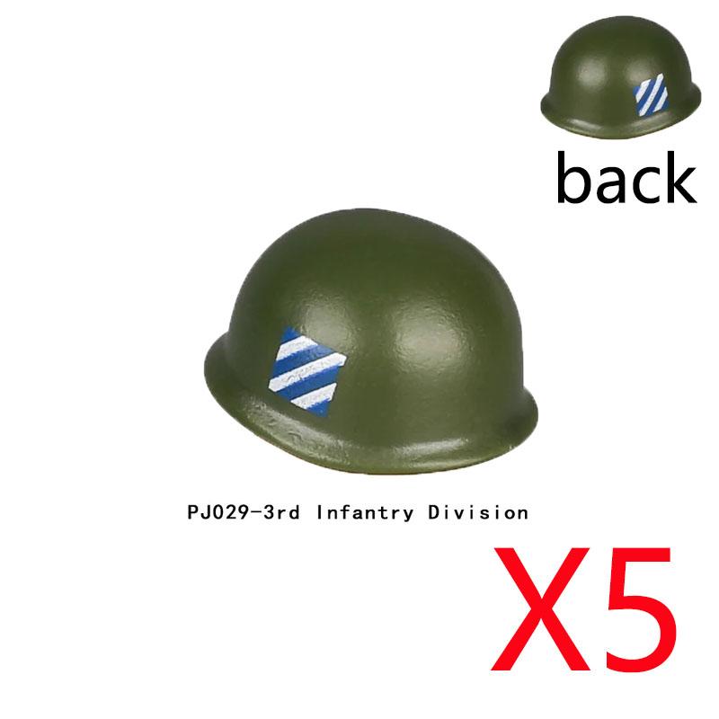 Military Figure MOC Building Block Accessories Vest Equipment Soviet American Soldier Helmet Hat Kit Mini Brick Toy Gift K48