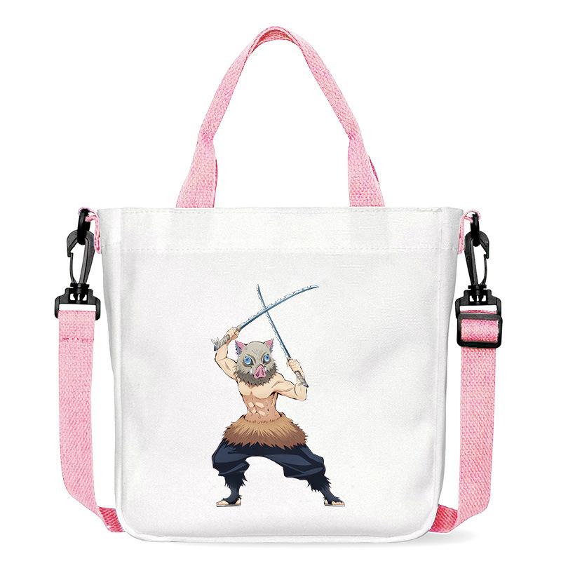 Demon Slayer: Kimetsu No Yaiba - Inosuke Hashibira Anime Print Canvas Bag for Commuter Shoulder Handbag