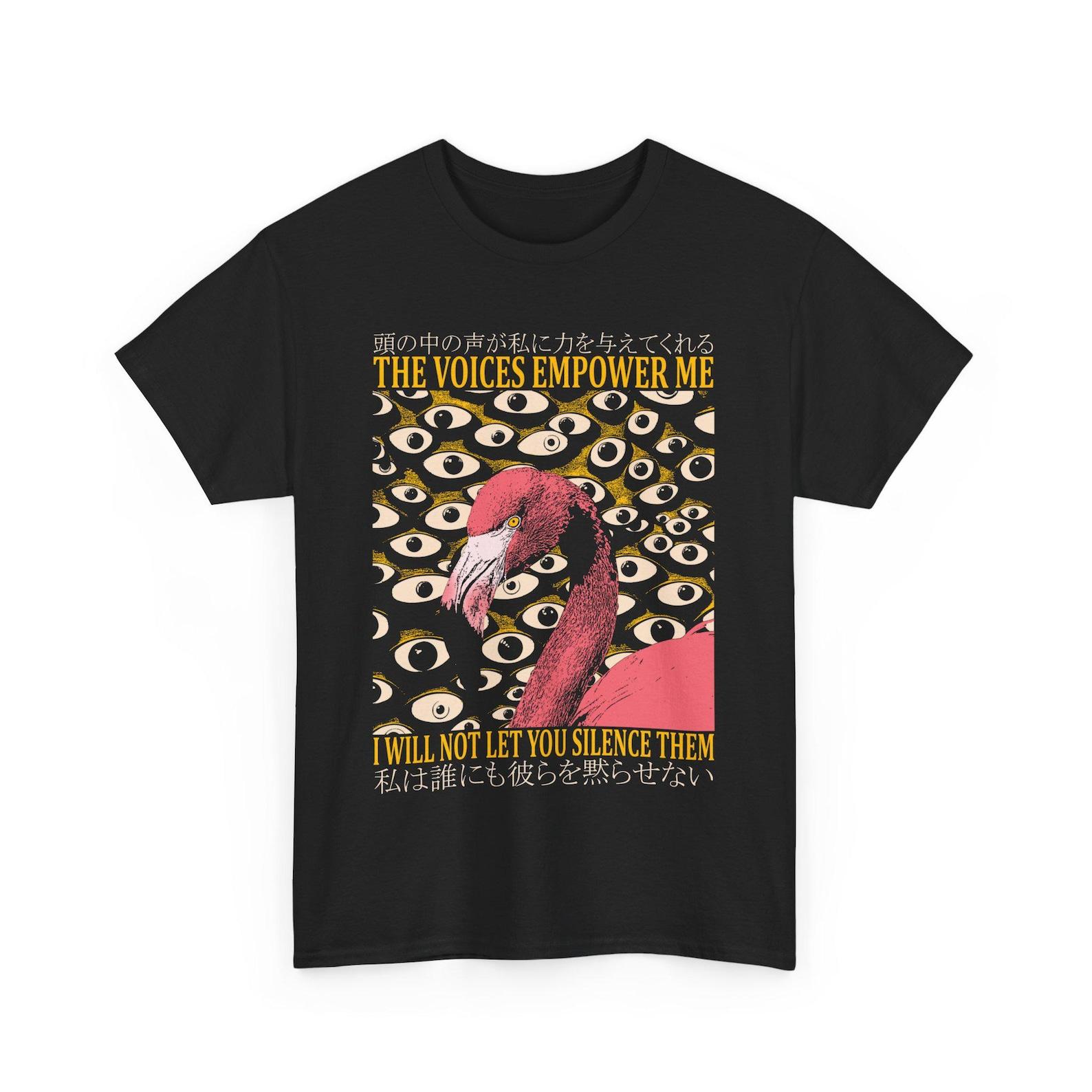 The Voices Empower Me Flamingo Vintage Japanese T-Shirt M