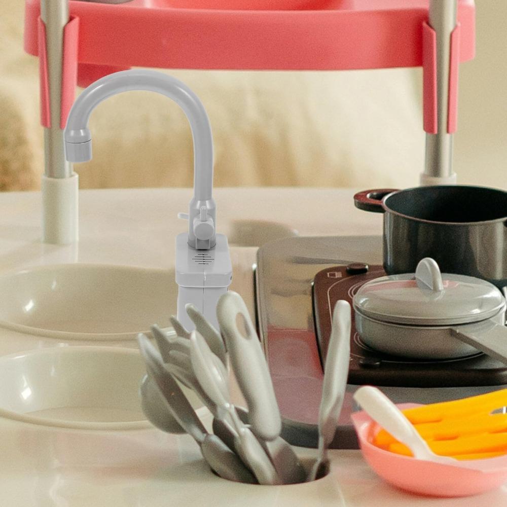 Draaibaar Keukenkraan Vervanging Speelgoed Simulatie Plastic Keuken Spoelbak Speelgoed Kraan Met Stromend Water Kraan Speelgoed