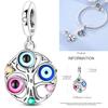 Inlaid Zirconium Sun 925 Silver Travel Balloon Butterfly Love Family Sister Heart Charm Fits Women Jewelry