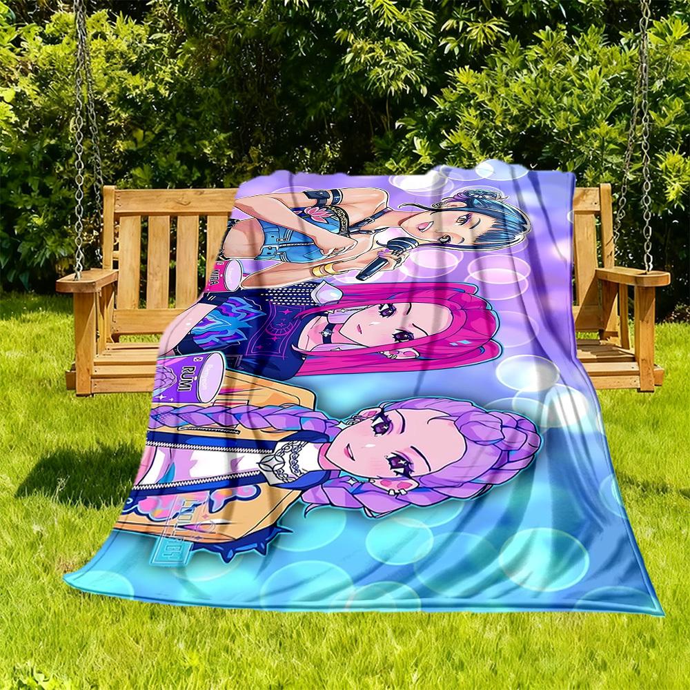 1pc K-Pop Stars Outdoor Blanket Lightweight Flannel, All-Season Use for Sofa, Bed, Travel, Camping, Living Room, Office, Couch050