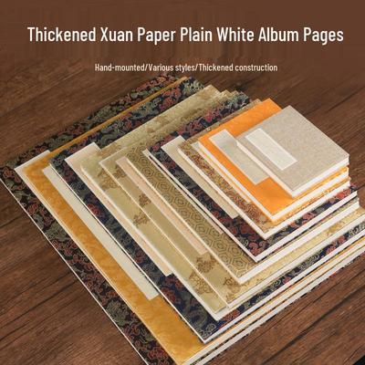 Xuanpapper-album i antik stil: Dubbellager Förtjockade Sidor med Rått & Moget Xuan-lin, Högkvalitativ Vikbok för Fransk Målning.