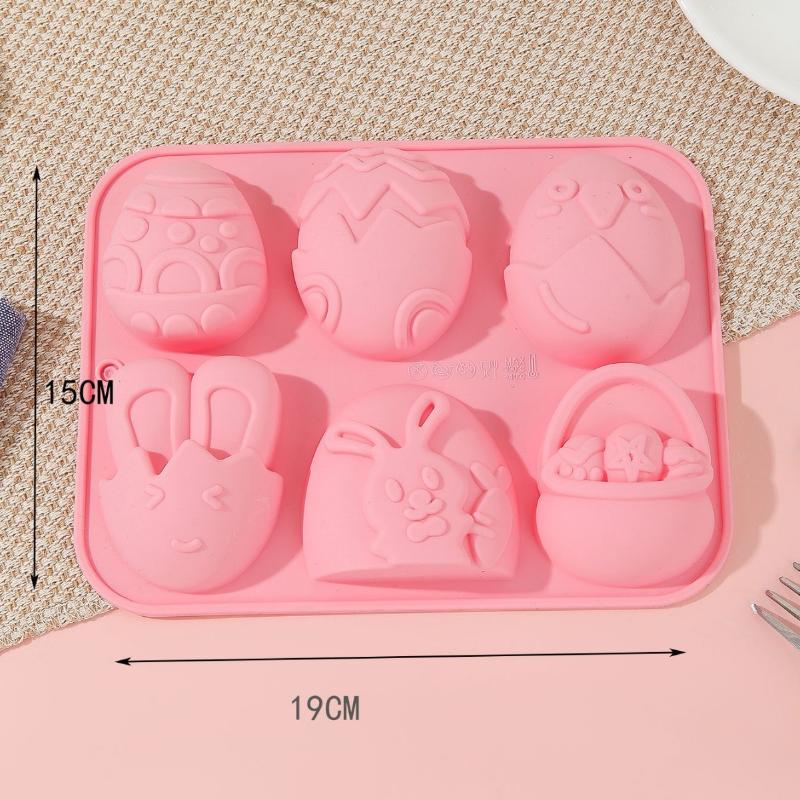Easter Bunny Egg Shaped Silicone Mold Diy Cake Cookies Mold Chocolate Candy Baking Tool For Easter Birthday Party Decoration