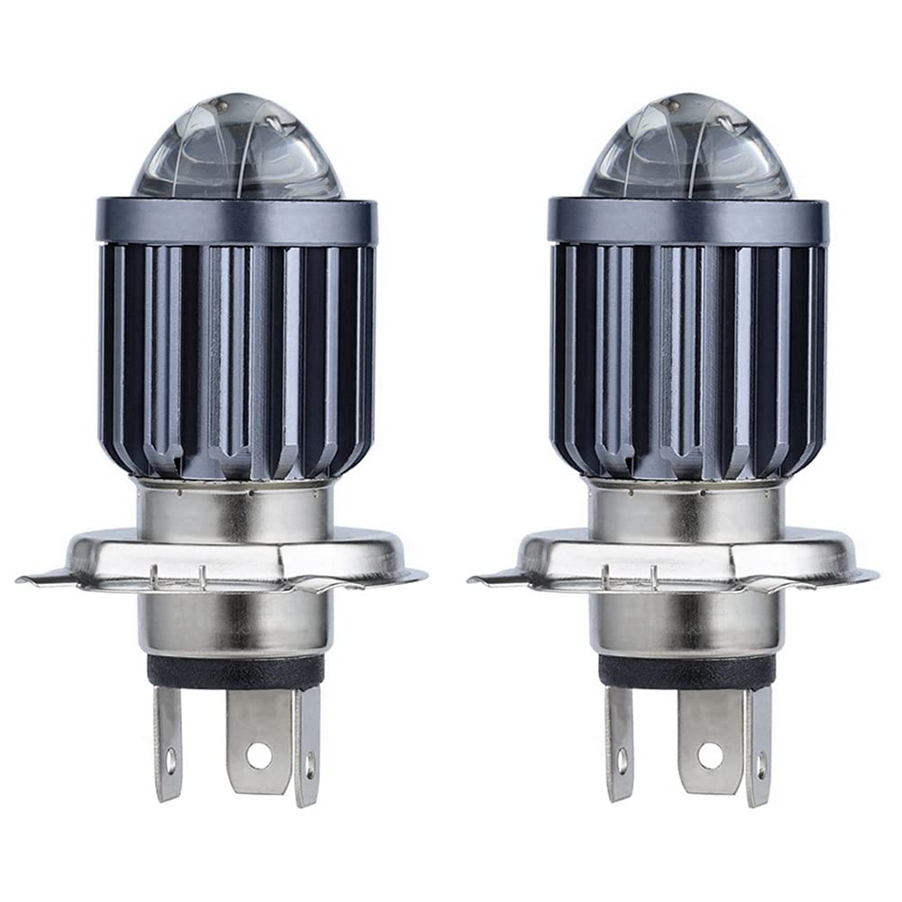 

Bunggou 2X H4 Motorcycle Mini LED Projector Headlight Bulb Dual Color White Yellow ATV Scooter E-Bike Headlight Lamp H4 чёрный