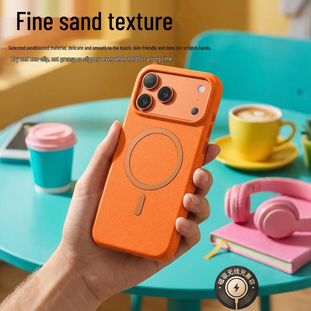 Magnetic Matte Sand Case for iPhone 17 Pro Max - 16PM Protective Cover