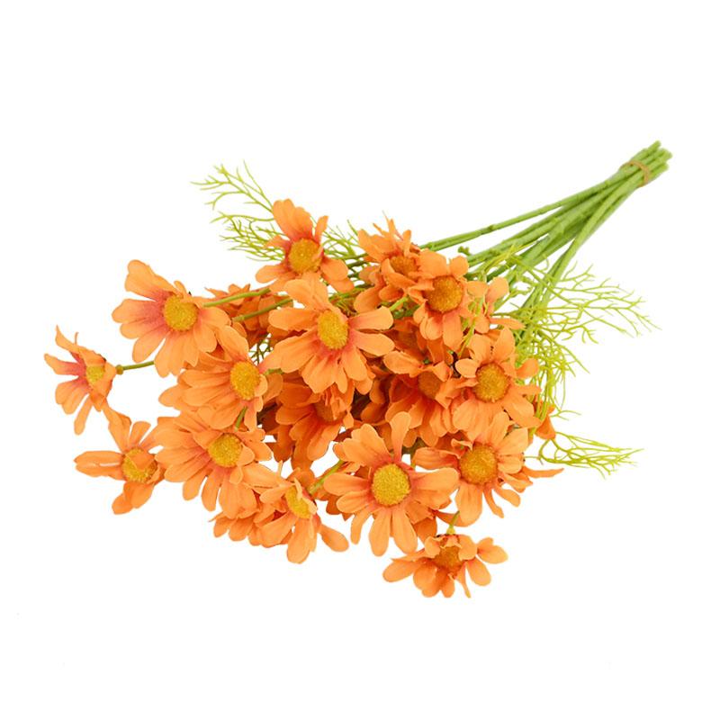 5Pcs 50cm Artificial White Daisy Flower Bouquet DIY Vase Home Garden Living Room Decoration Wedding Party Silk Fake Flowers