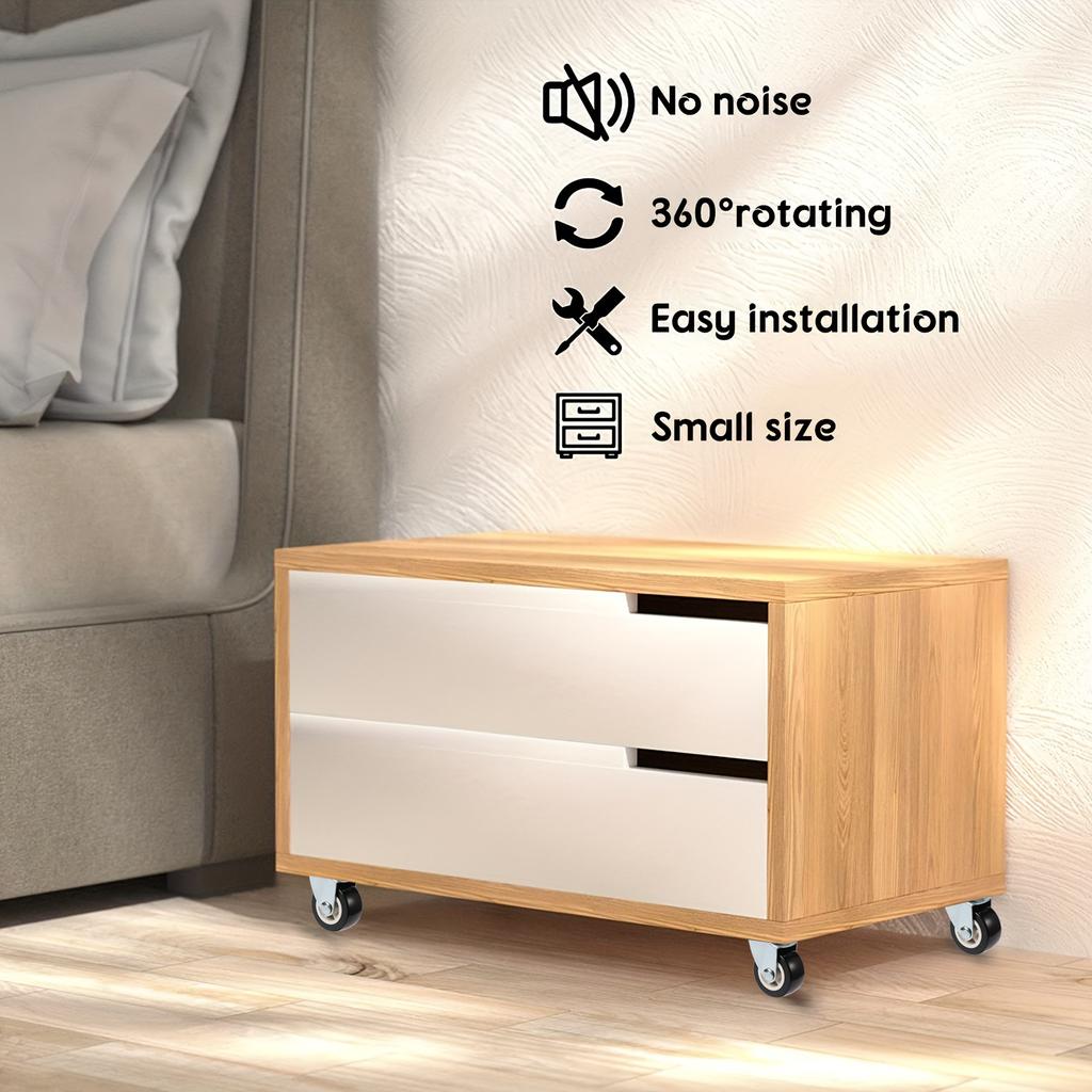 4er-Set 1"/1,25"/2" PVC-Möbelrollen, verschleißfest, stumme Universal-Trolleyräder für schwere Lasten, 360-Grad-Lenkrolle