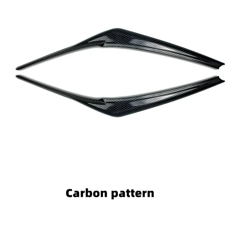 Lampenhauben für Toyota Camry 2018 2019 2020 2024, Scheinwerferlampe, Augenbraue, Carbonfaser-Stil, Außen-Autoaufkleber, ABS-Stoßstangenleiste