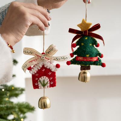 Decoration Christmas Hanging Bell Christmas Tree Home Party Bell Red Fruit Pendant Car Decoration Christmas Party Wall Decor