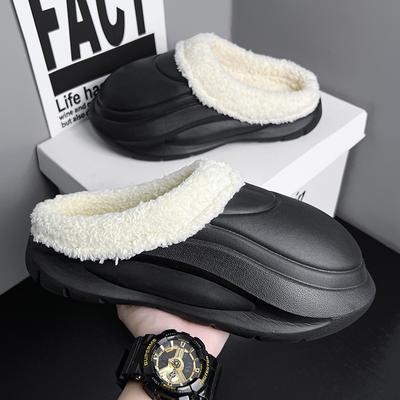 Nouvelles Pantoufles d'Hiver Chaudes Chaussures pour Hommes Imperméables Femmes Couples Antidérapantes Peluche Coton Intérieur Extérieur Confortable Maison Automne Talon Épais