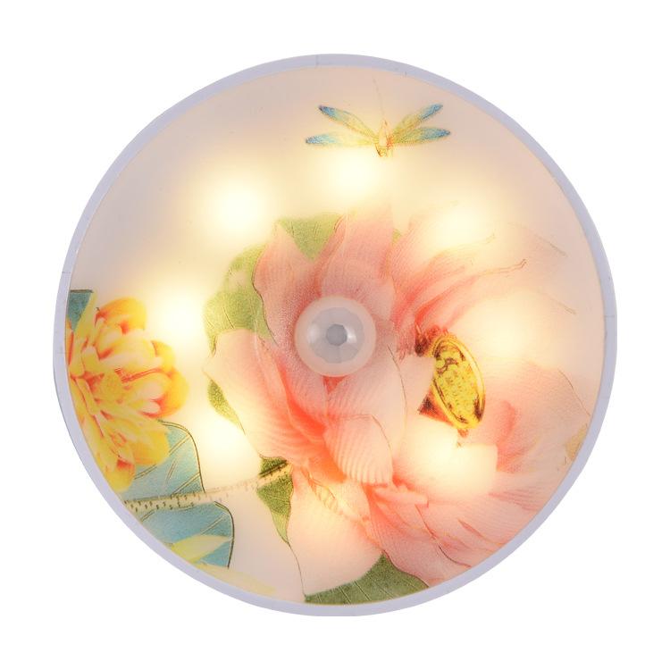 Cross-border Solar Energy Intelligent Human Body Induction Night Light Creative Gift Night Bedside Bathroom Charging Night Light