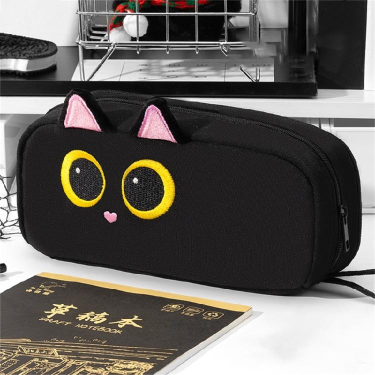 Animal Pencil Bag Large Capacity Canvas Pencil Case Multi Compartment Travel Pen Organiser For Student Adult Artists