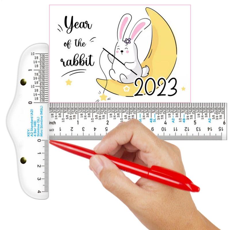 T Square Ruler Clear Acrylic T Shape Ruler Clear Transparent In Both Inches and Metric Measurements Straight Ruler Tool