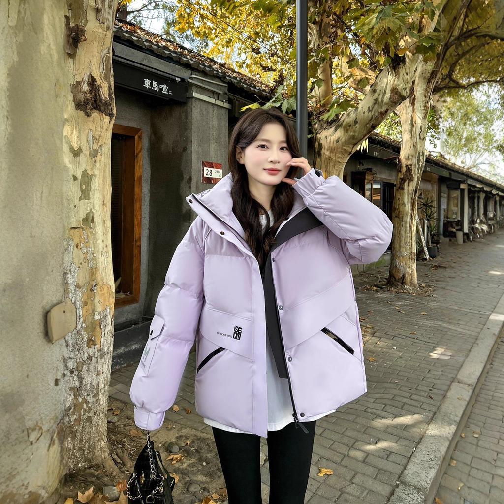 Tooling goose down jacket new in winter thickened thermal strap Parker down jacket short