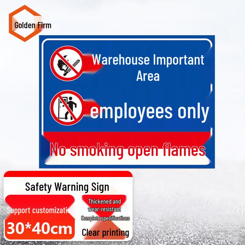 Aluminum Safety Warning Sign 30x40cm