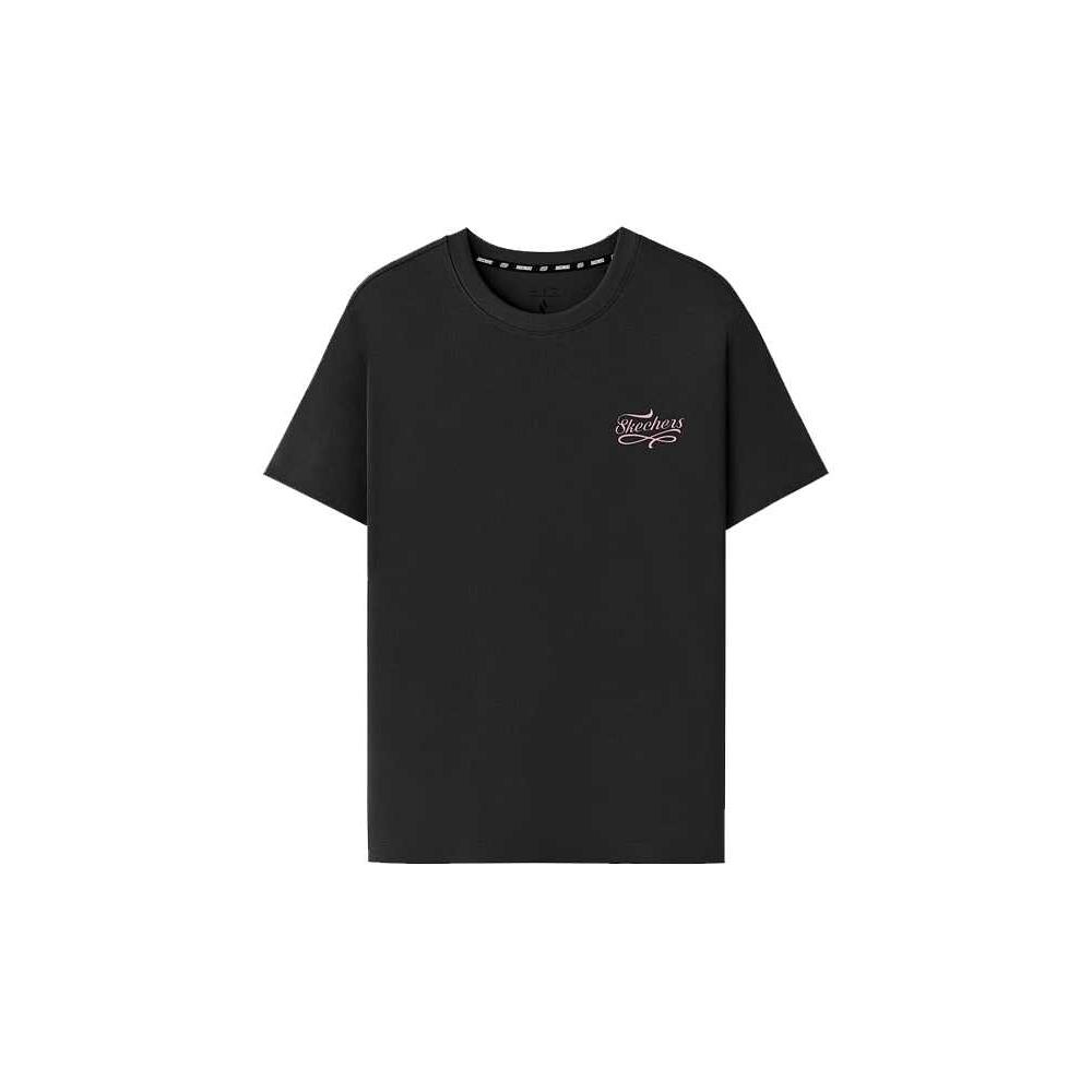 Skechers Fashion Simple Versatile Solid Color Short Sleeve Regular T-Shirt Women Tops L225W275-0018 S