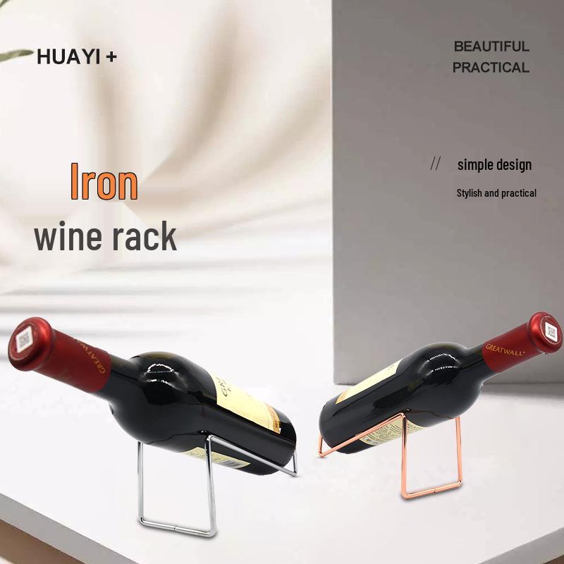 Armadietto del vino in ferro battuto europeo: Portabottiglie Minimalista & Espositore