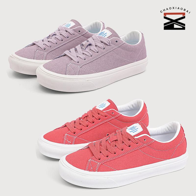 

CHAOXIAOBAI Cowhide Shallow Mouth Skateboard Shoes Low-top All-match Sports and Leisure Shoes Women 2023 New Retro Street Women s Shoes