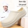 Men Chef Shoes Man Beach Summertime Slide Shoes Water-Proof Oil-Proof Kitchen Shoes Eva Anti-Skid Garden Clogs El Work Shoe Sandal