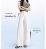 Petite Women's White Linen Wide-Leg Pants - Summer 2026, Lightweight, Wrinkle-Resistant, Extra Long, Casual Fit