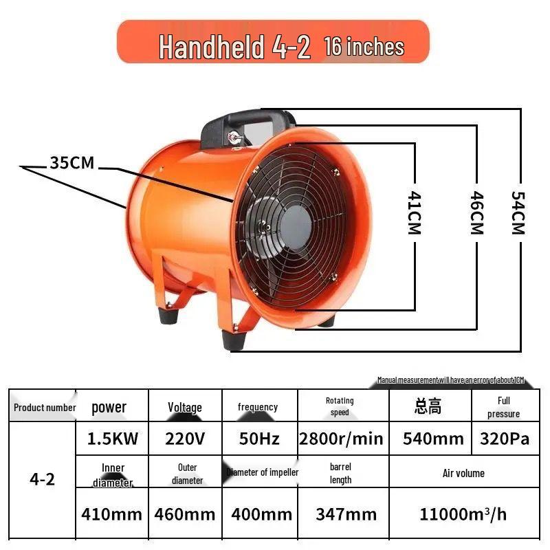 220V Portable Axial Exhaust Fan for Industrial Ventilation