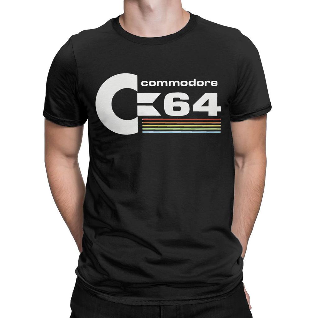 Men's T-Shirts Commodore 64 Vintage Pure Cotton Tee Shirt Short Sleeve Retro Retrocomputing Geek T Shirt Crew Neck Clothing 4XL